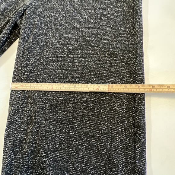 Melissa Paige Wide Leg Pants Pull On Black Silver Womens Medium Glitter Sparkle - Picture 4 of 16